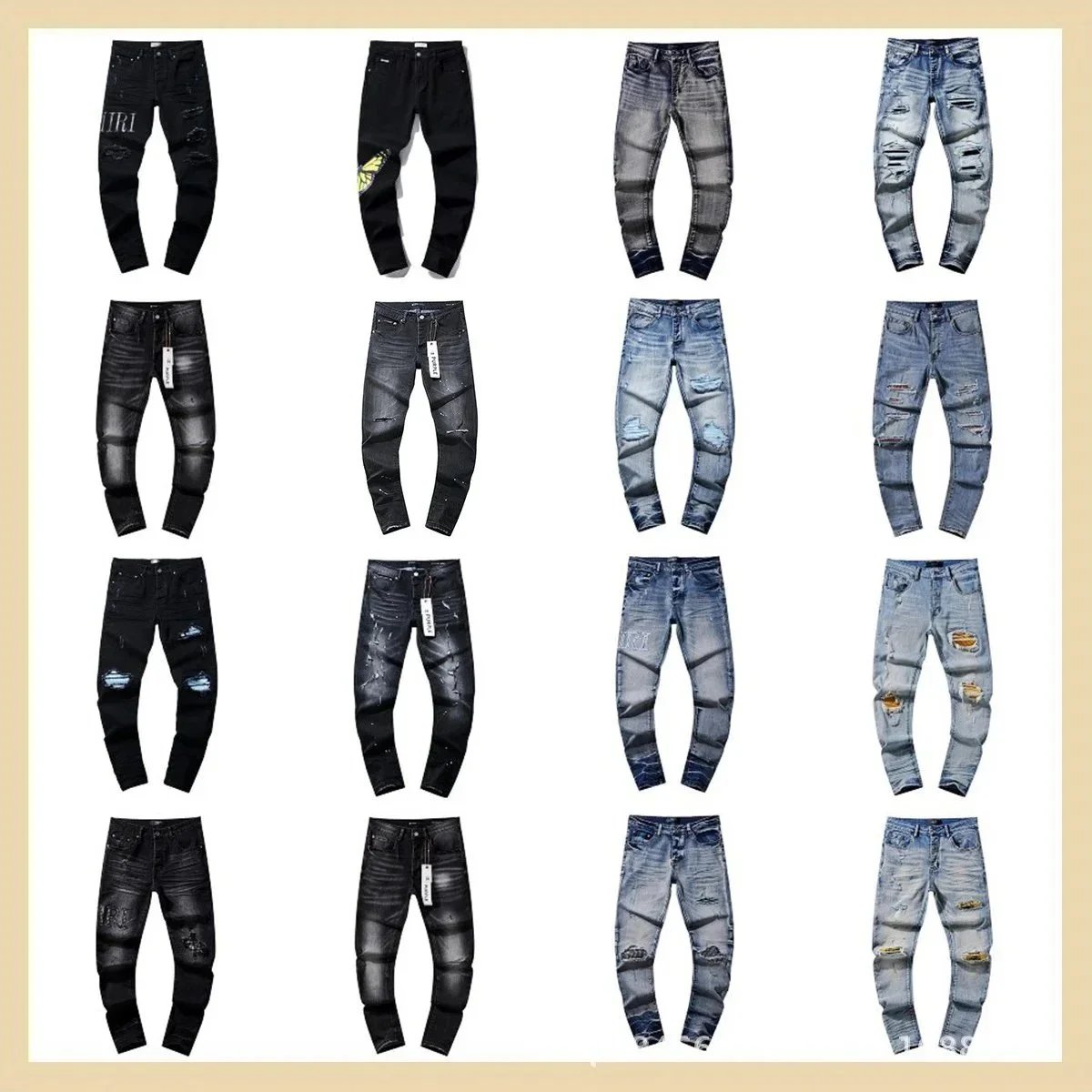 Distressed Slim Fit Jeans