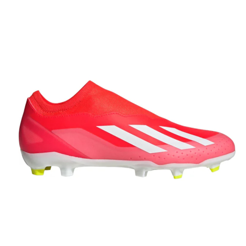 Adidas Red Soccer Cleats with White Stripes