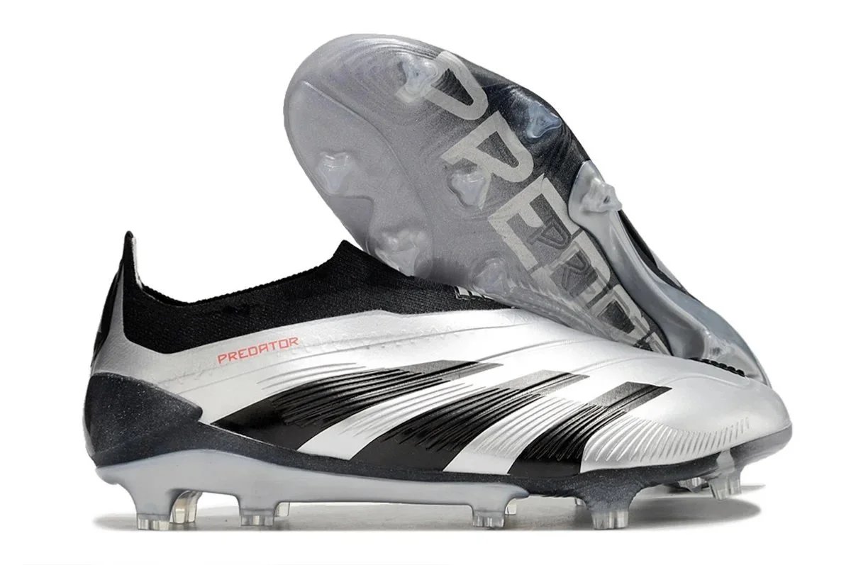 Adidas Predator Silver and Black Football Cleats