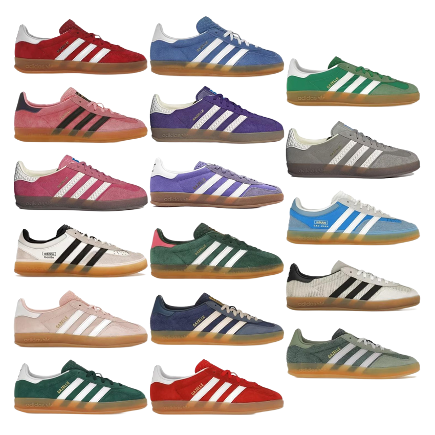 Adidas Gazelle Low-Top Sneakers in Various Colors