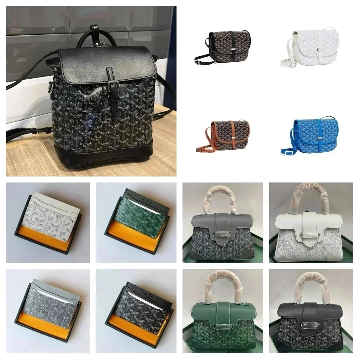 Goyard Black Backpack and Handbags Collection