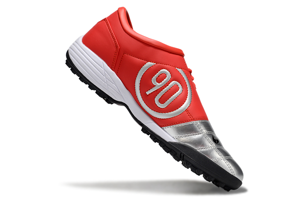 Nike Red and Silver Football Cleats