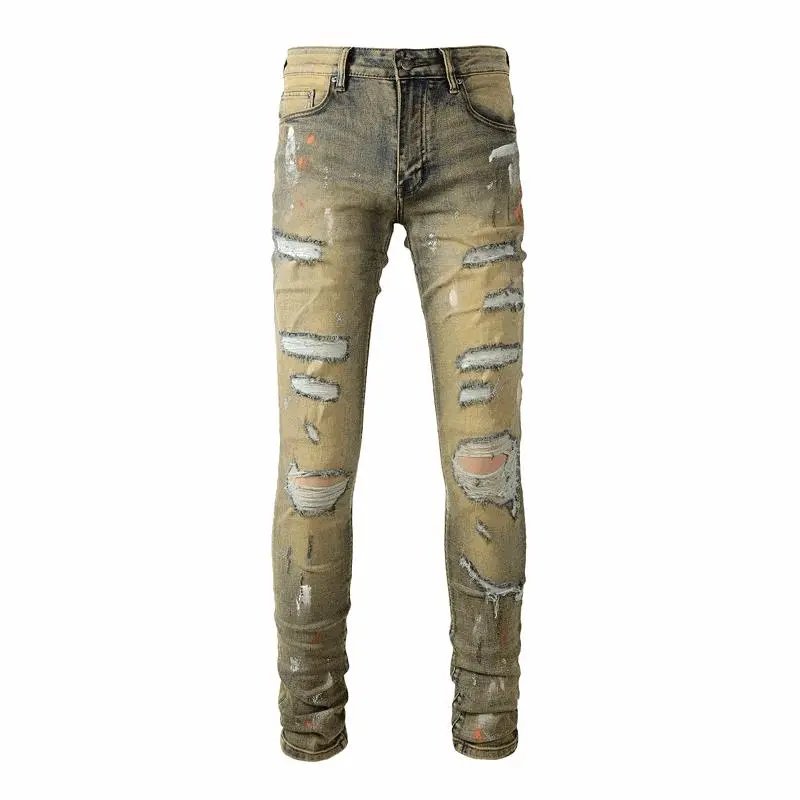Amiri Distressed Painted Jeans