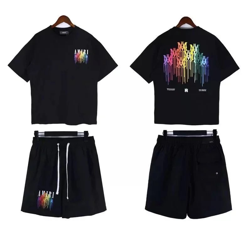 Amiri Black Graphic T-Shirt and Shorts Set