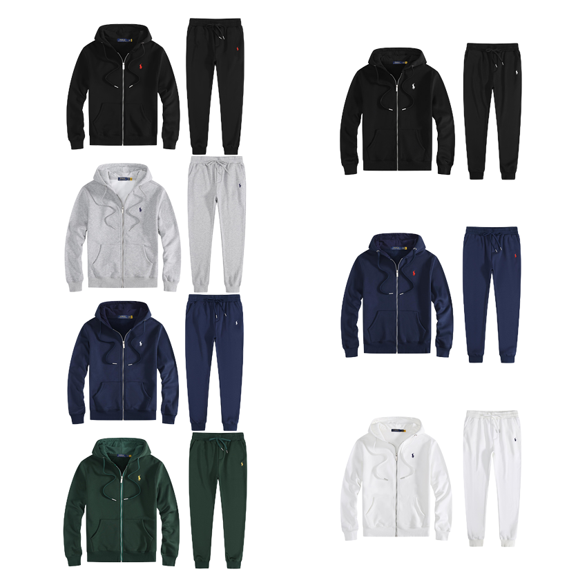 Ralph Lauren Black Full-Zip Hoodie and Pants Set