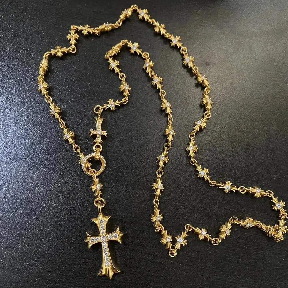 Chrome Hearts Gold Cross Necklace
