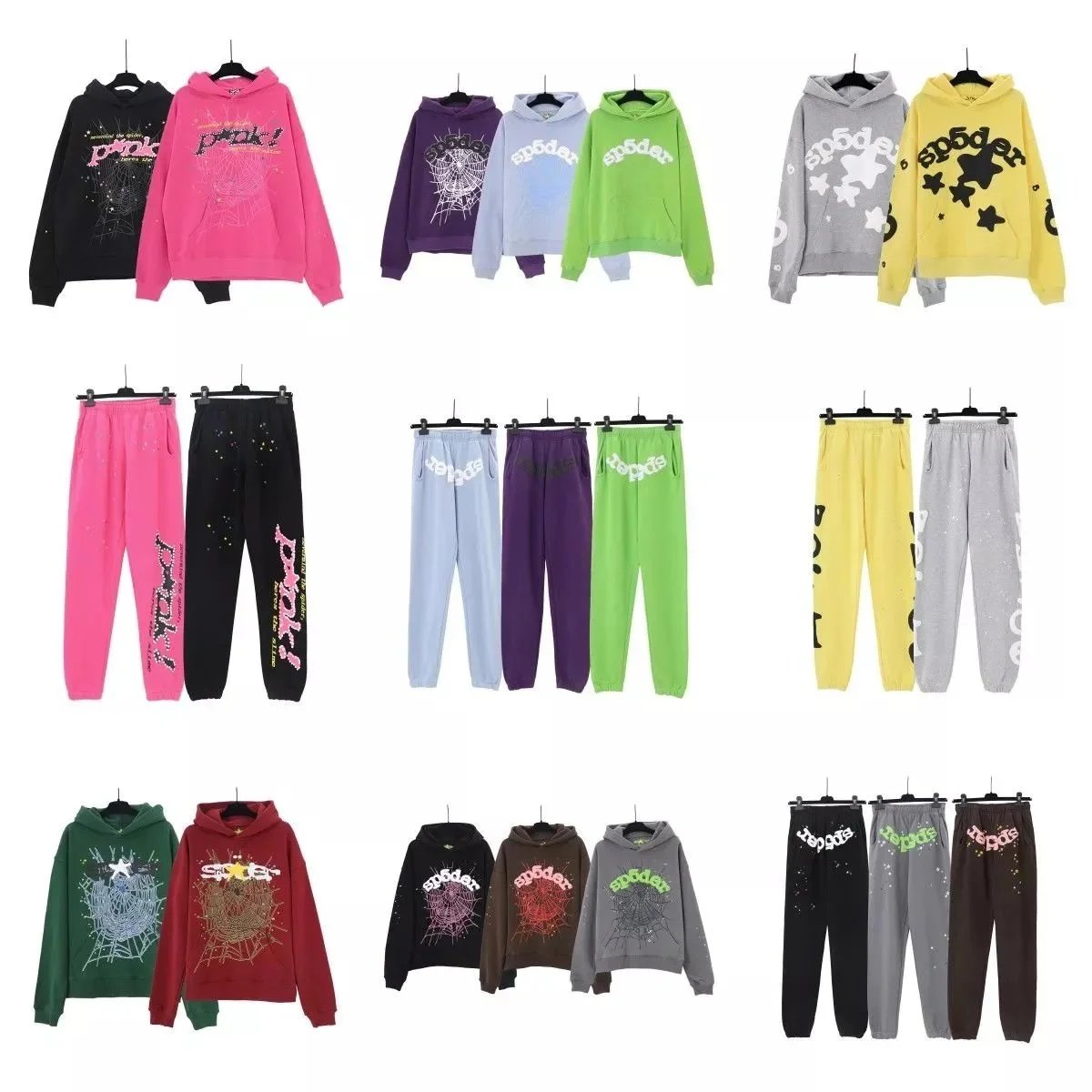 Spider Colorful Hoodie and Sweatpants Set