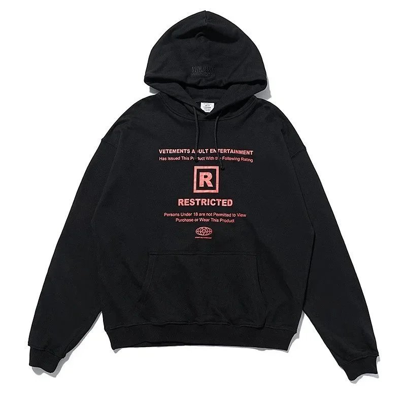 Vetements Black Restricted Hoodie