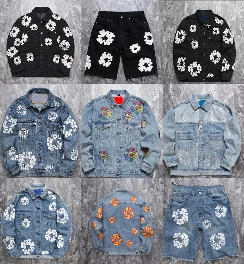 Levi's Floral Denim Jacket and Shorts Set