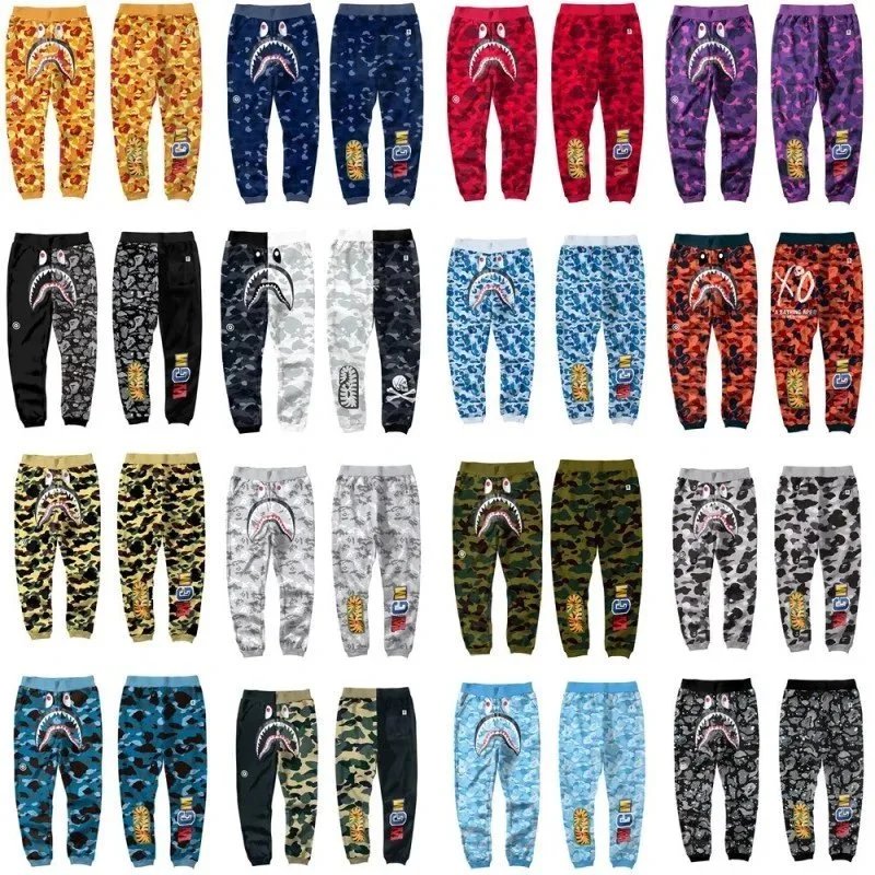 A Bathing Ape Camo Shark Joggers