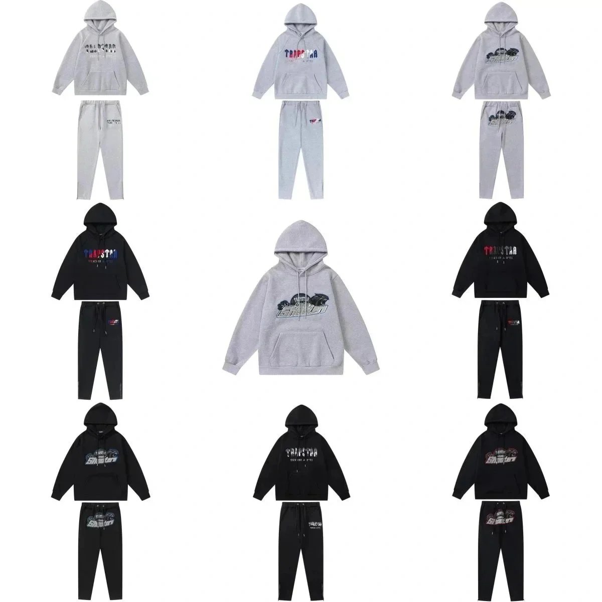 Trapstar Grey Hoodie and Pants Set