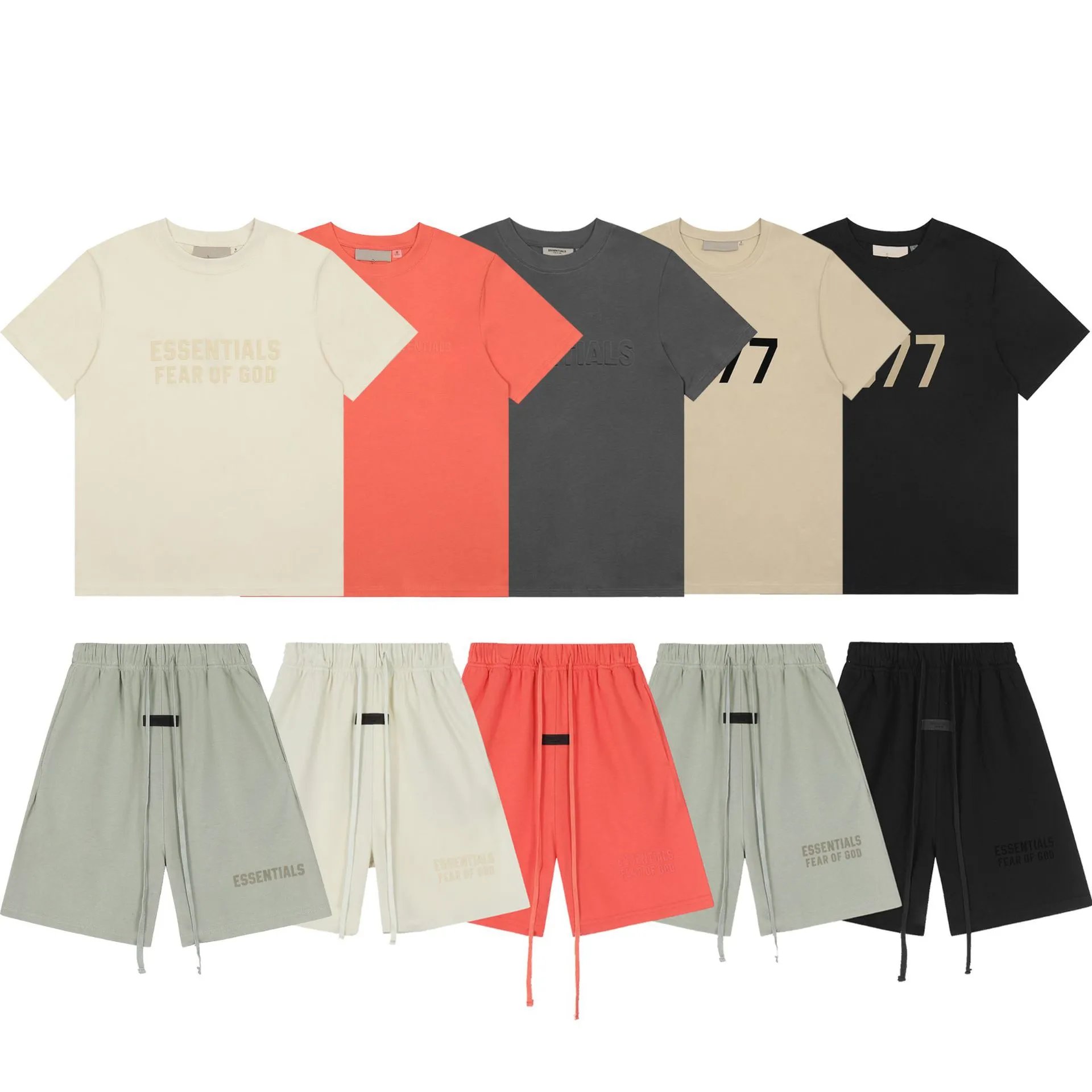 Fear of God Essentials T-Shirt and Shorts Set in Various Colors