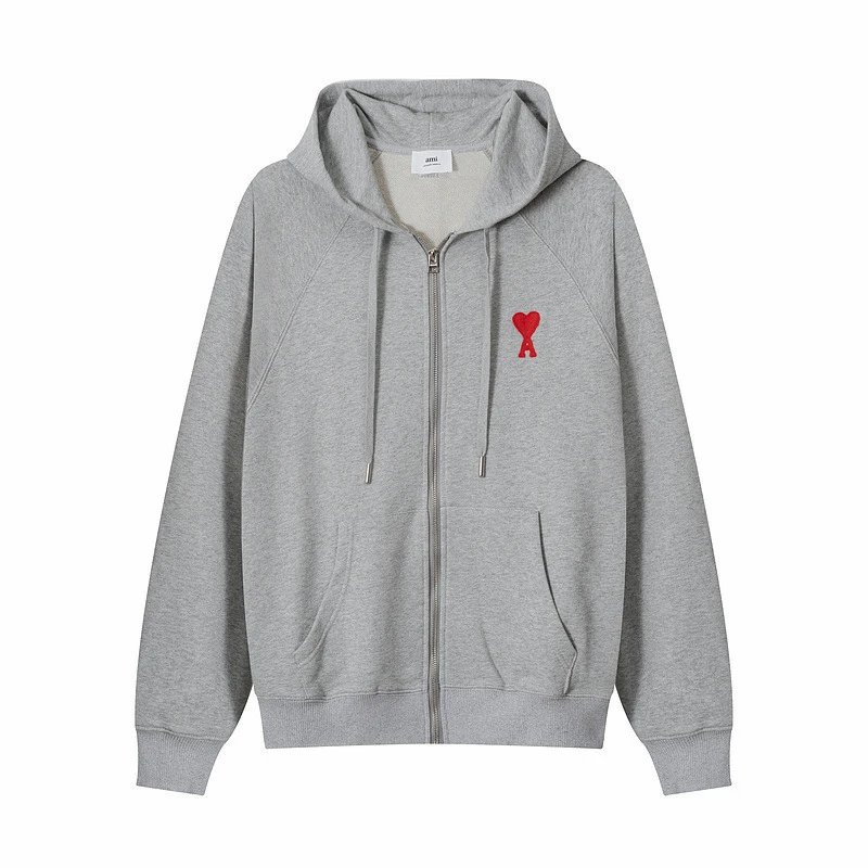 Ami Paris Grey Zip-U