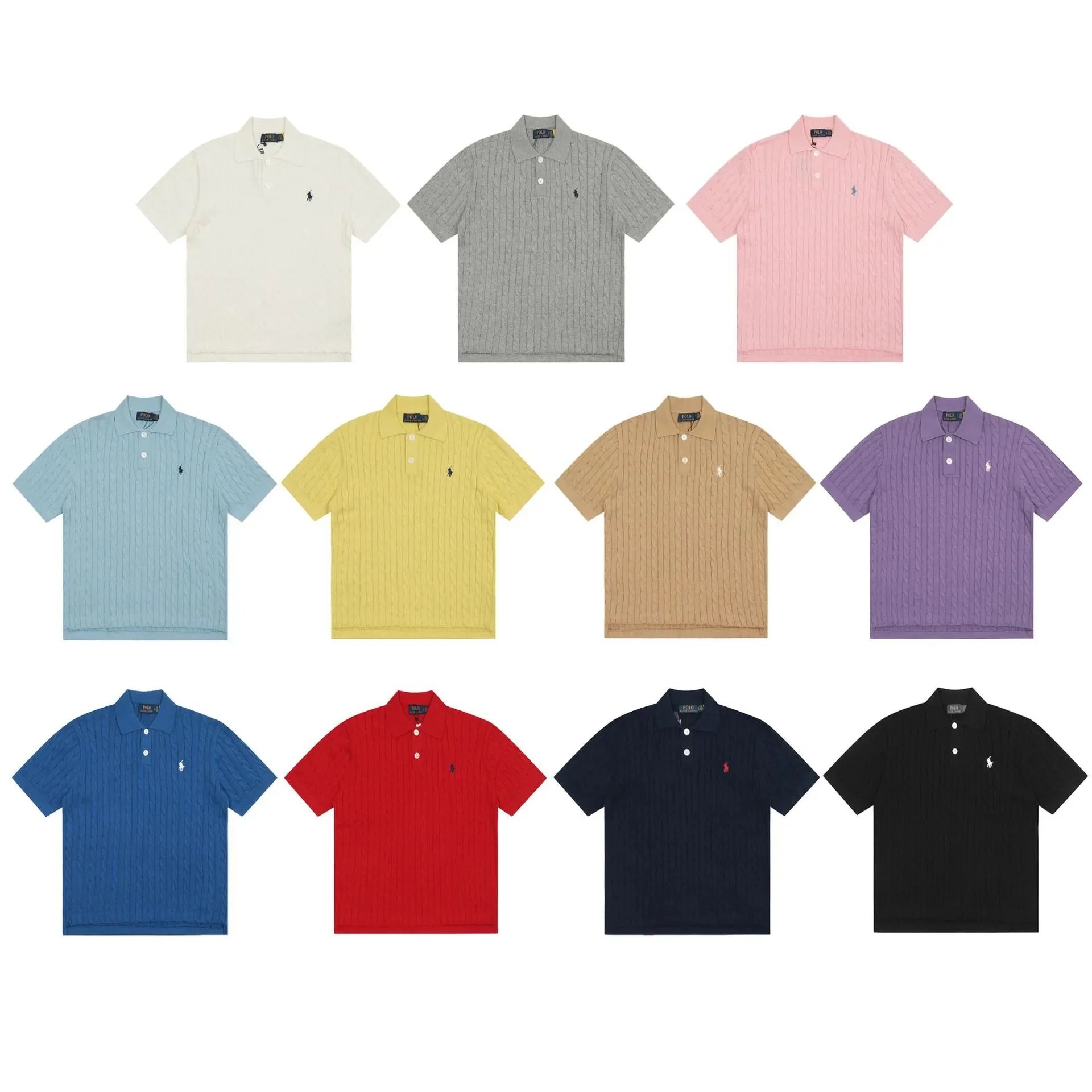 Ralph Lauren Cable Knit Polo Shirts