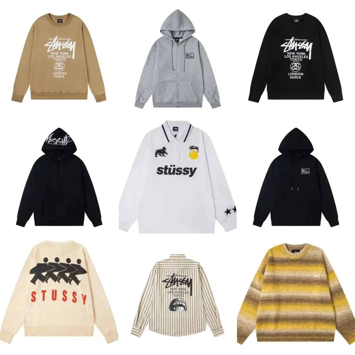 Stussy Black Hoodie with Graphic Print