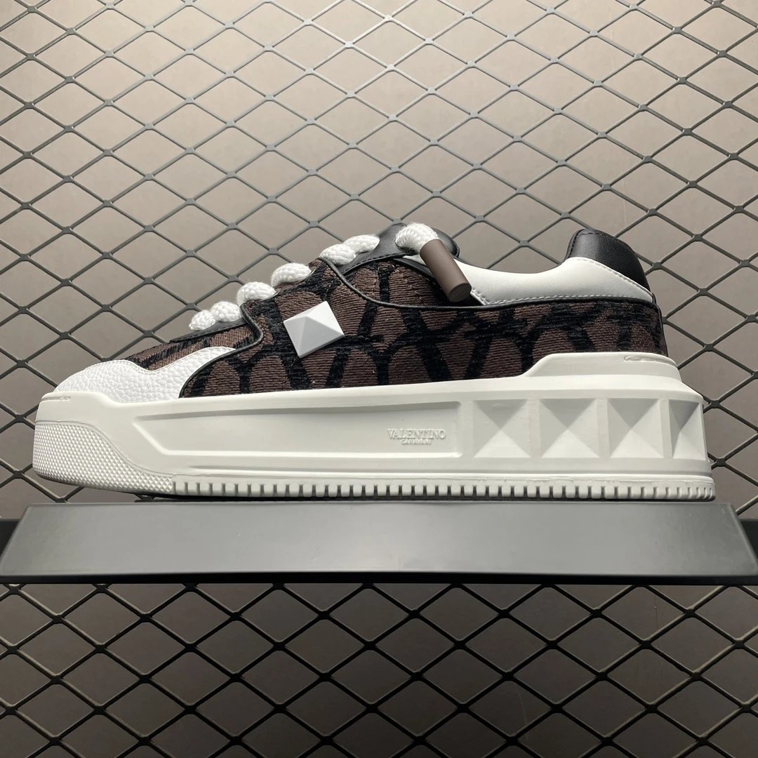 Valentino Brown and White Sneakers