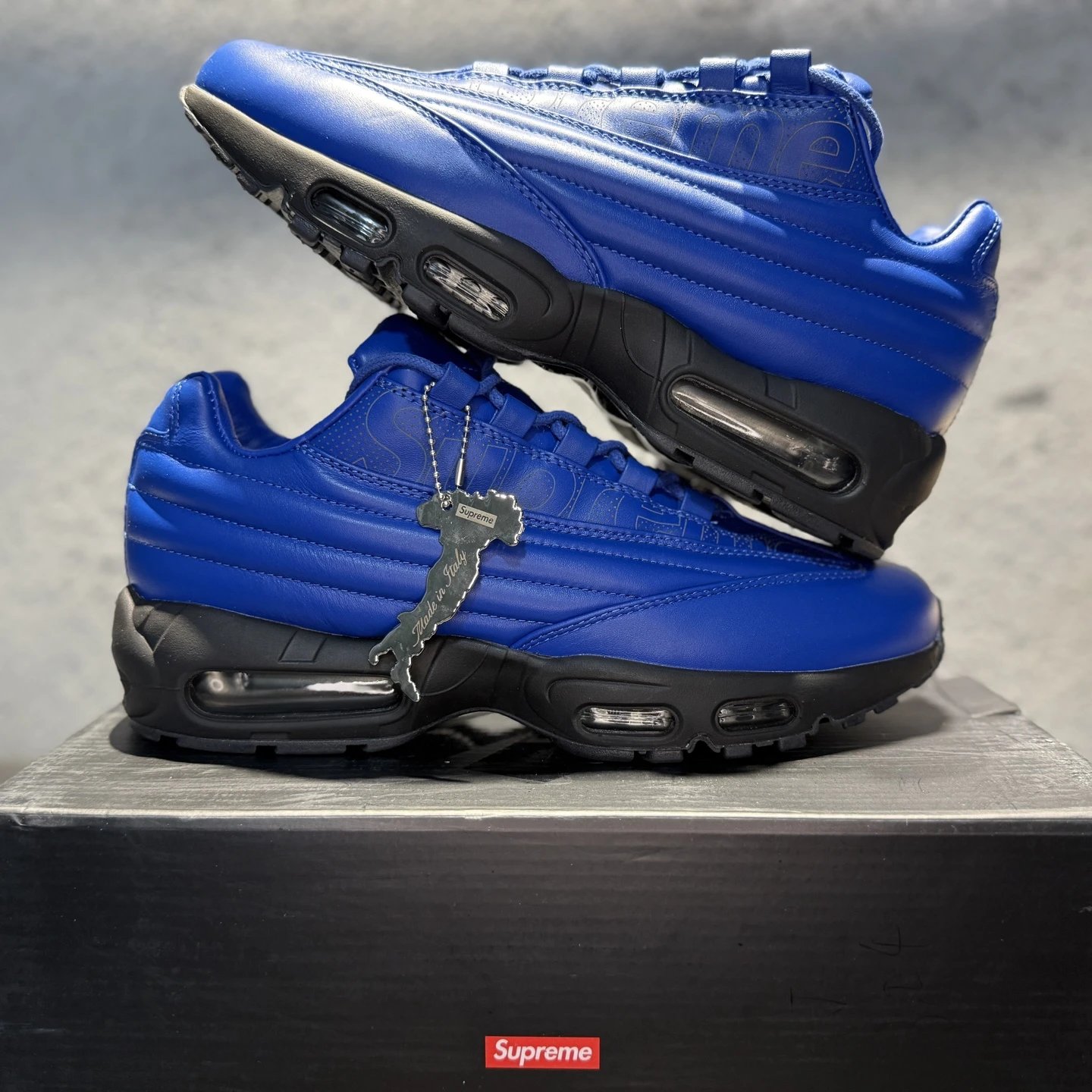 Supreme Blue Leather Sneakers