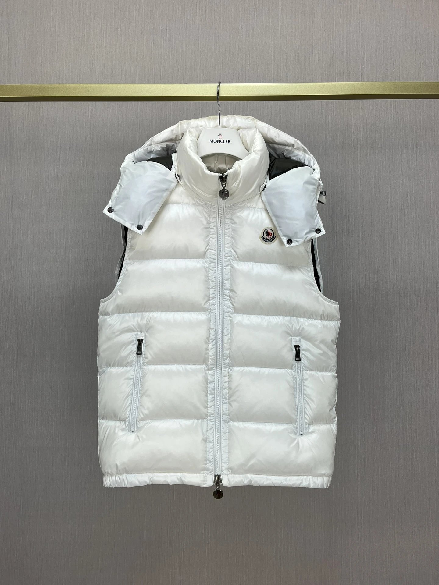 Moncler White Puffer Vest