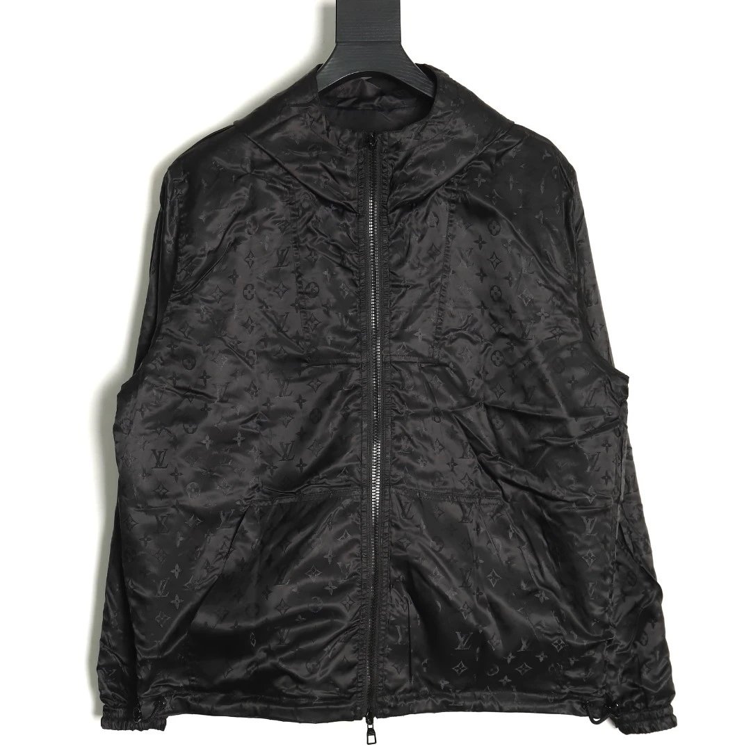 Louis Vuitton Black Monogram Windbreaker Jacket