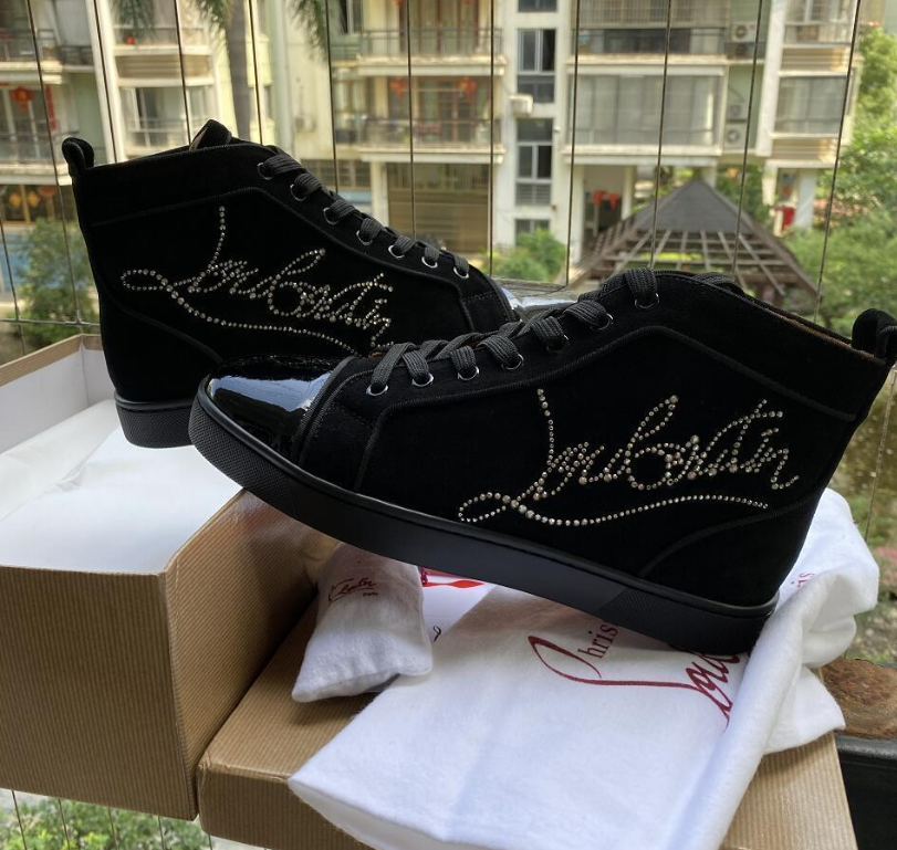 Christian Louboutin Black High Top Sneakers