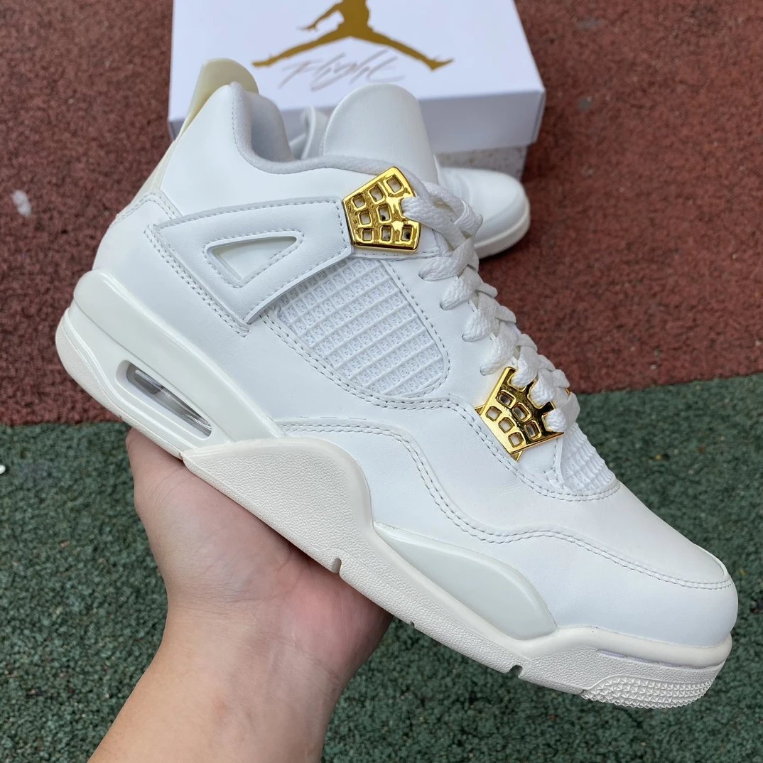 Air Jordan White Gold Sneakers