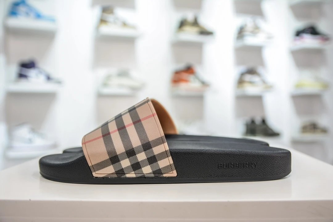 Burberry Check Slide Sandals