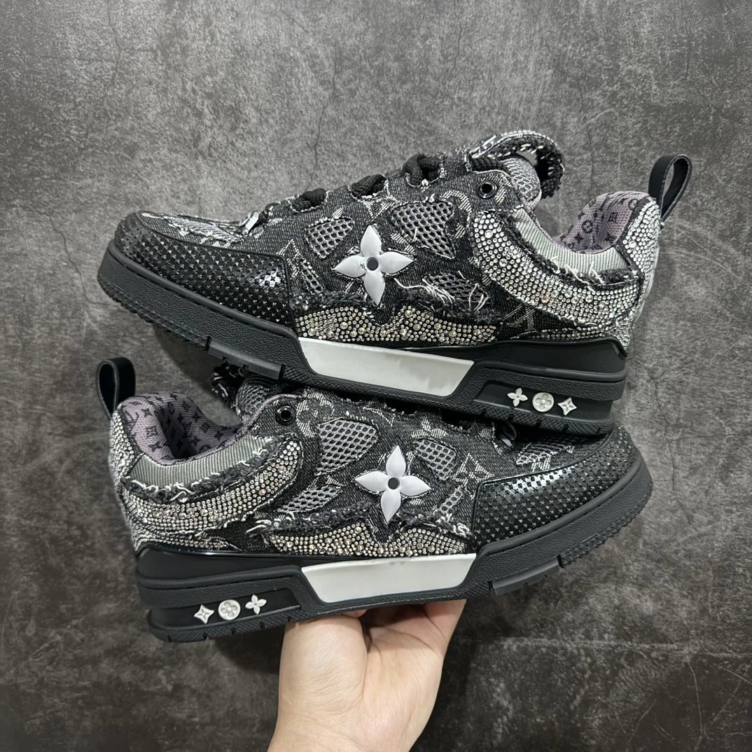 Louis Vuitton Black Embellished Sneakers