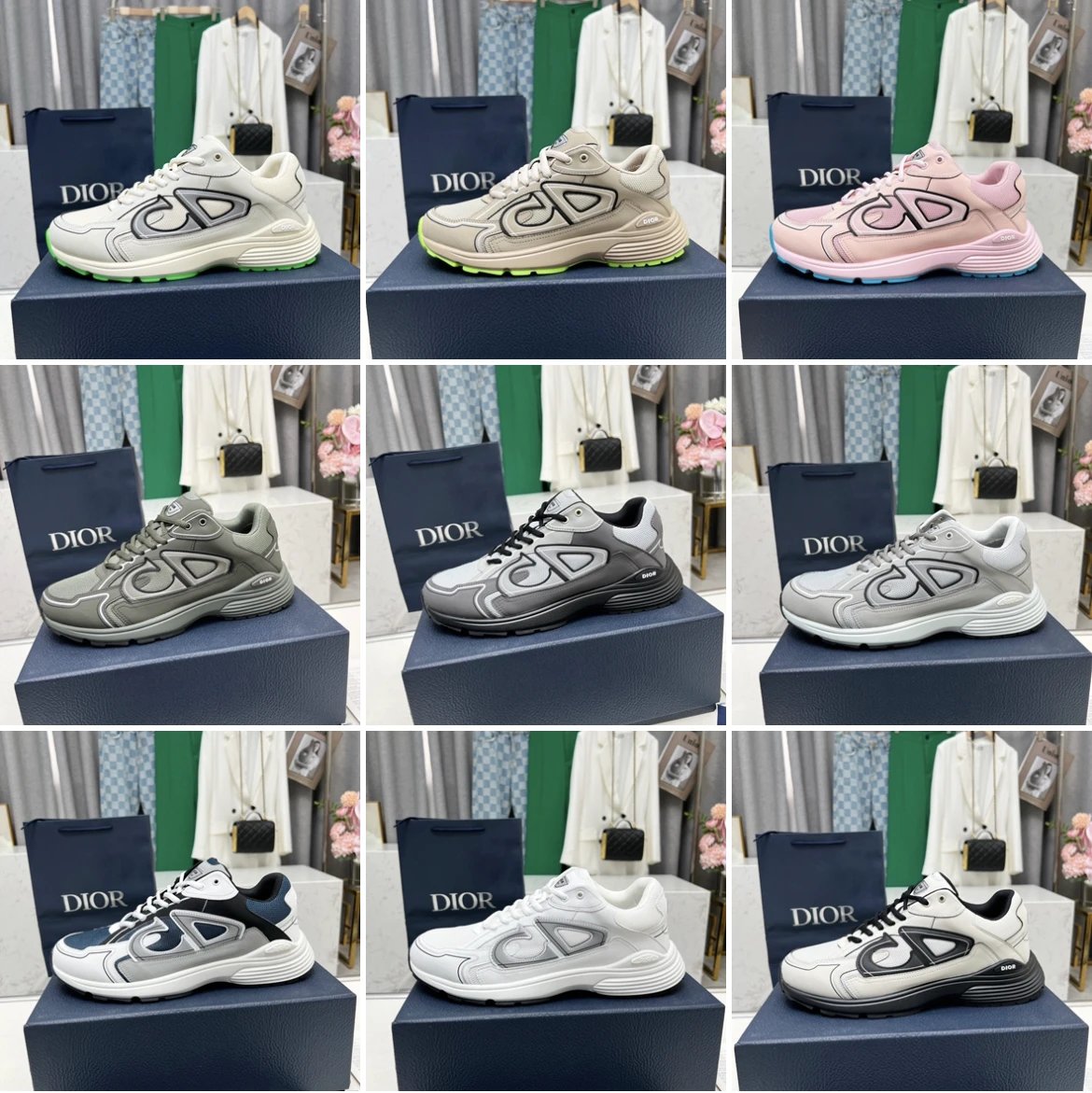 Dior White Low Top Sneakers