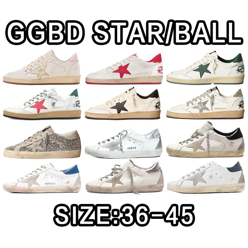 GGDB Star Ball White Low Top Sneakers