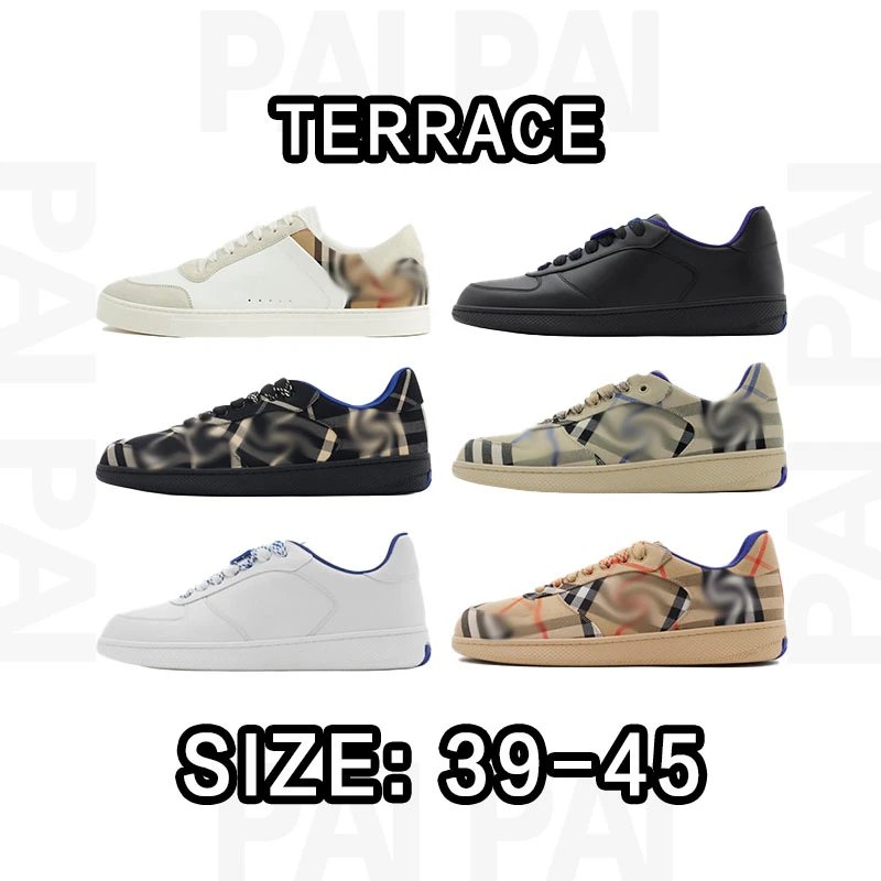 Terrace Low Top Sneakers in Various Colors and Patterns, Sizes 39-45