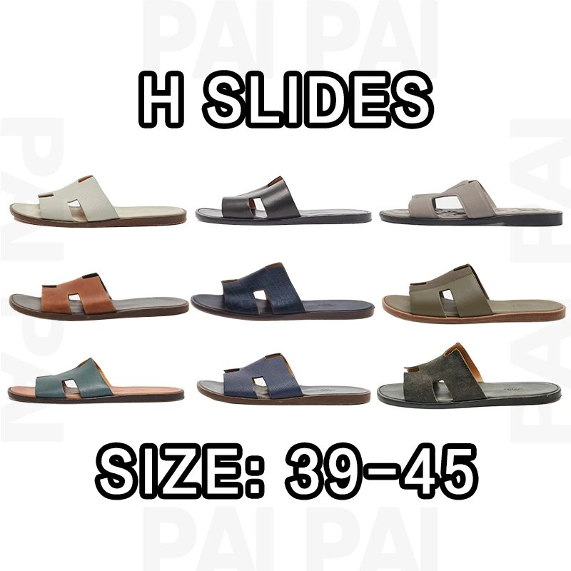 Hermes H Slides Sandals in Various Colors