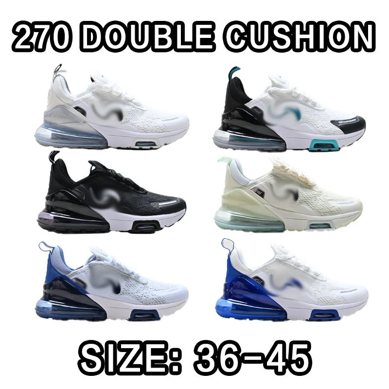 Nike White and Black Double Cushion Sneakers