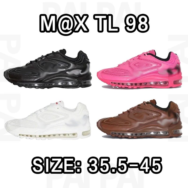 Nike Max TL 98 Sneakers in Black, Pink, White, and Brown