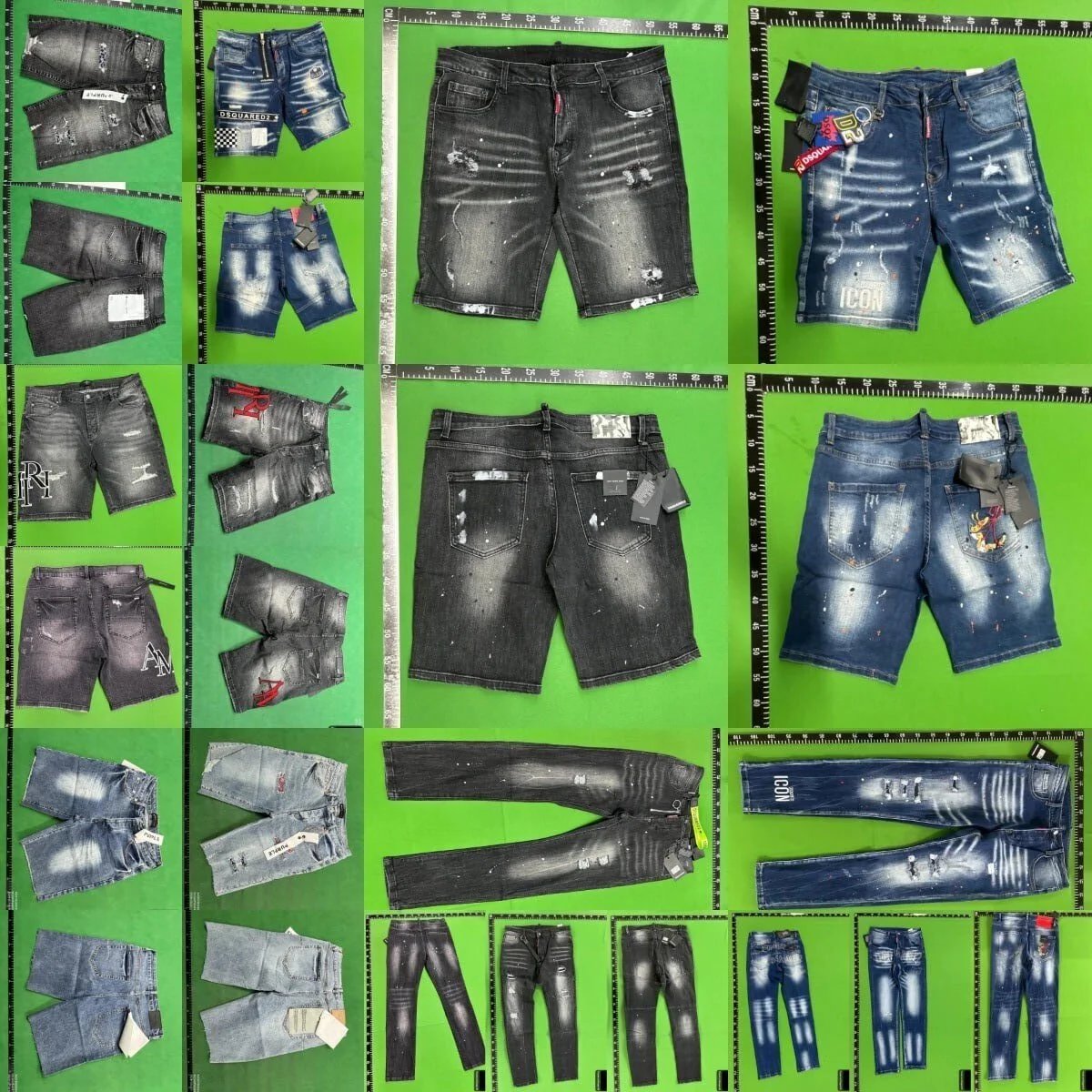 DSQUARED2 Black Distressed Denim Shorts and Jeans Combo Set
