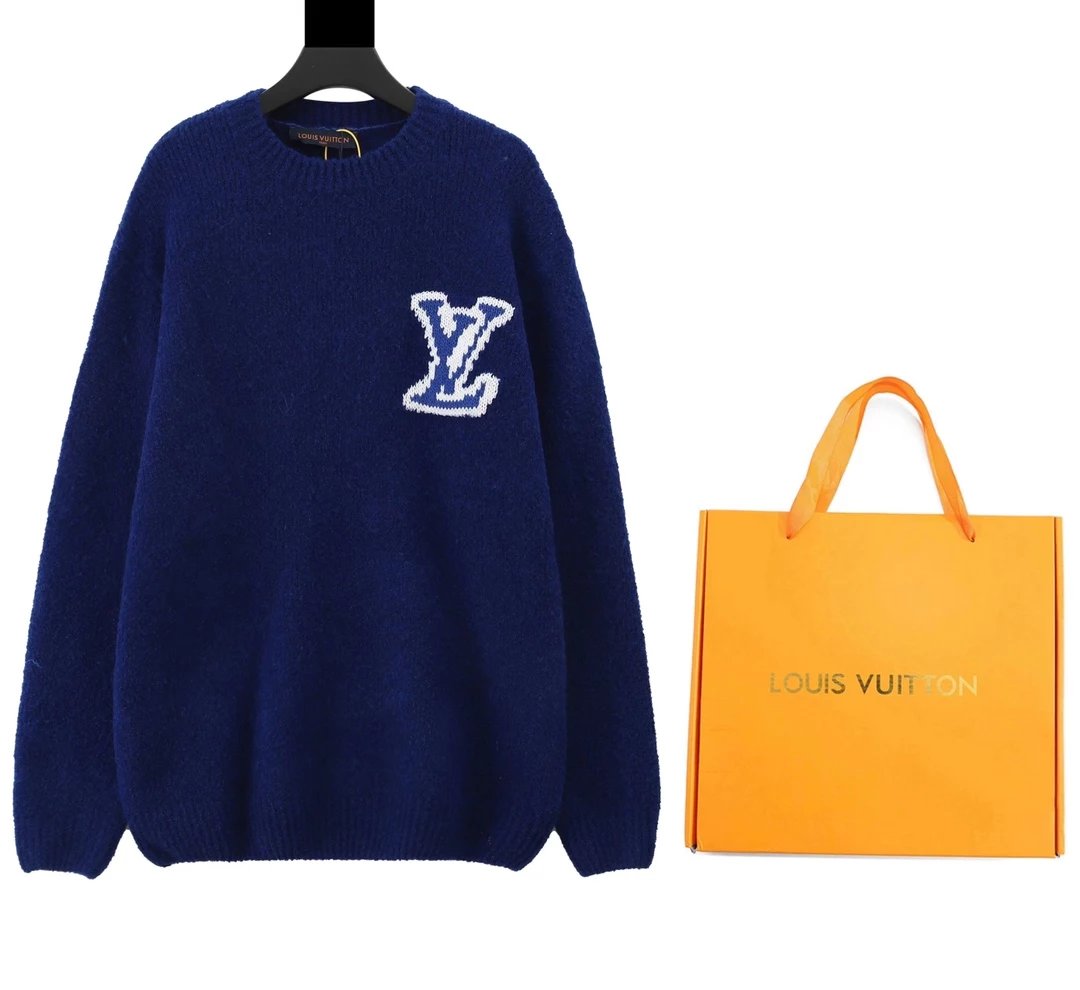 Louis Vuitton Blue Knit Sweater