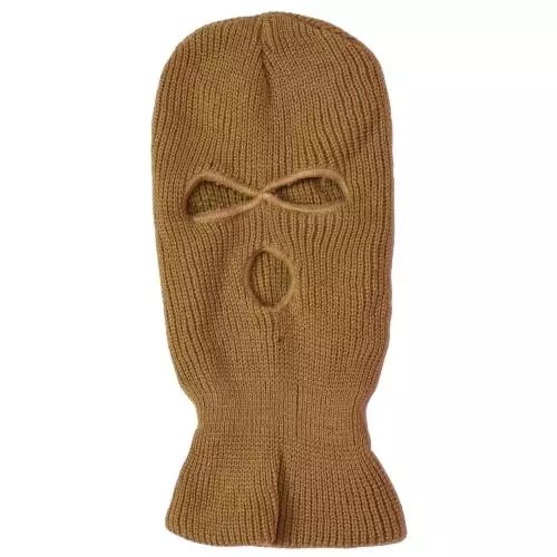 Brown Knit Ski Mask
