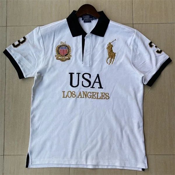 Ralph Lauren White USA Los Angeles Polo Shirt