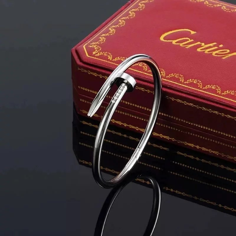 Cartier Silver Nail Bangle Bracelet
