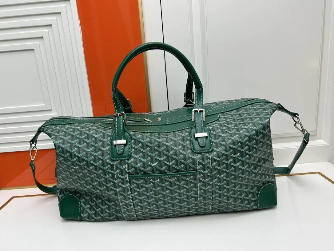 Goyard Green Travel Duffle Bag
