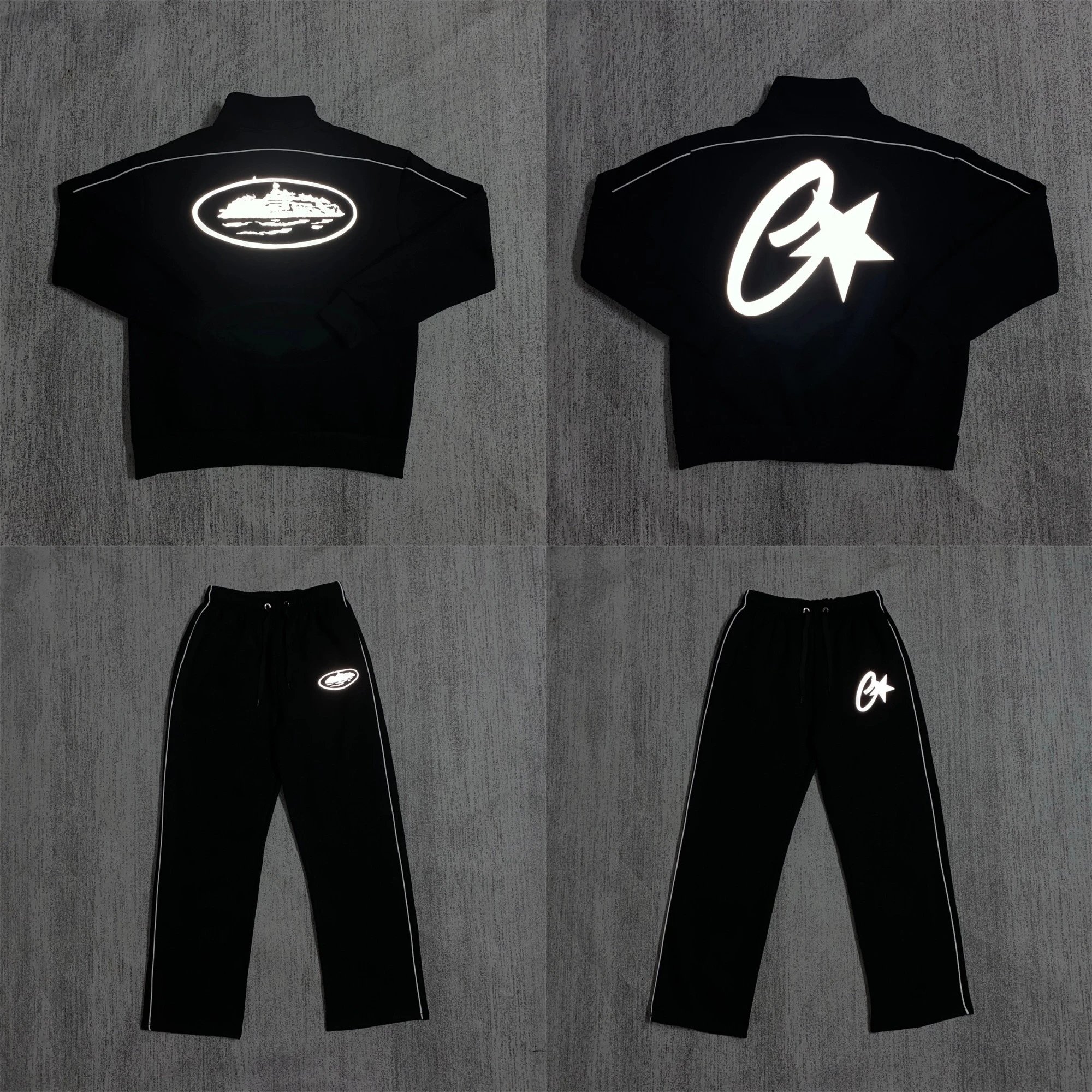 Reflective Black Tra