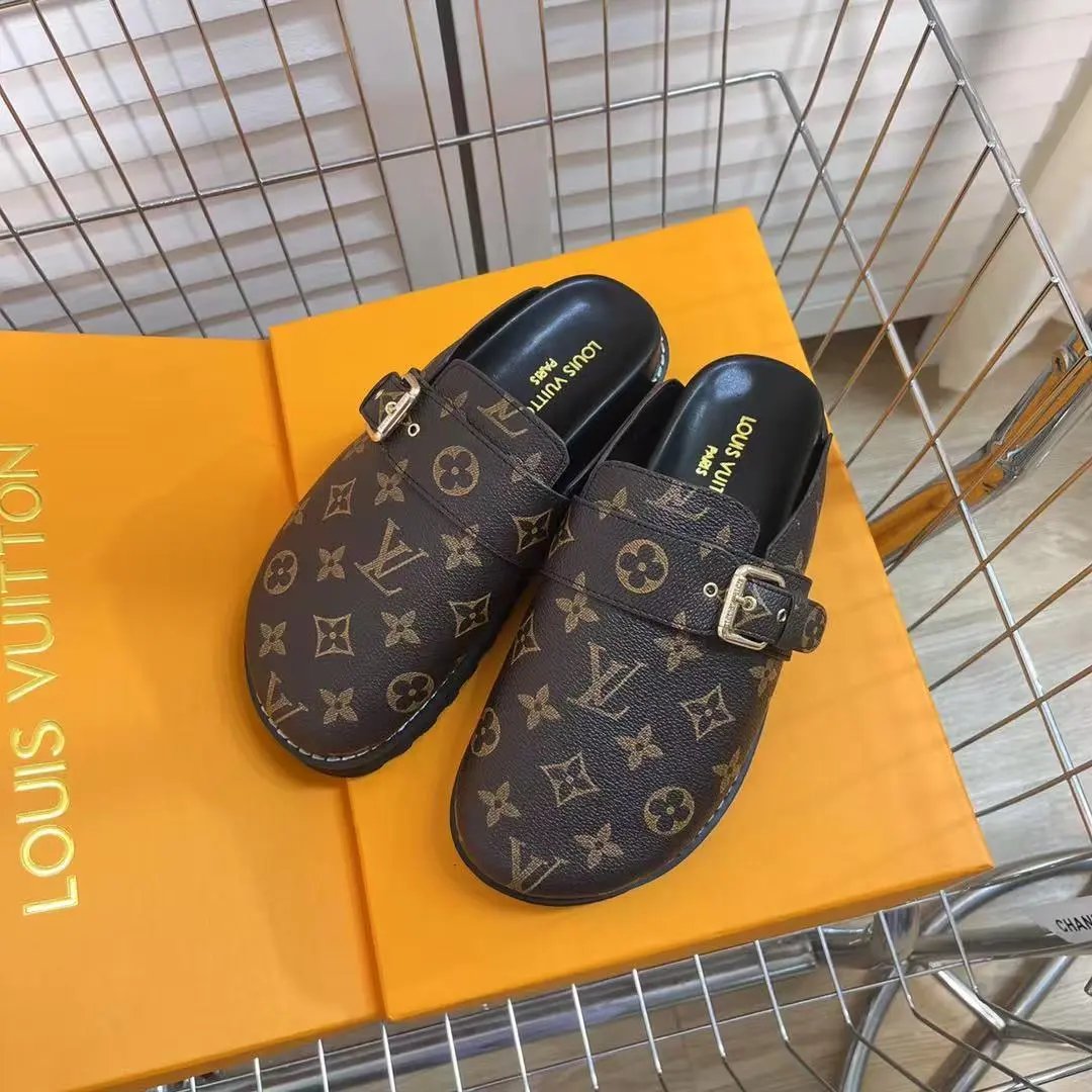 Louis Vuitton Monogram Buckle Clogs