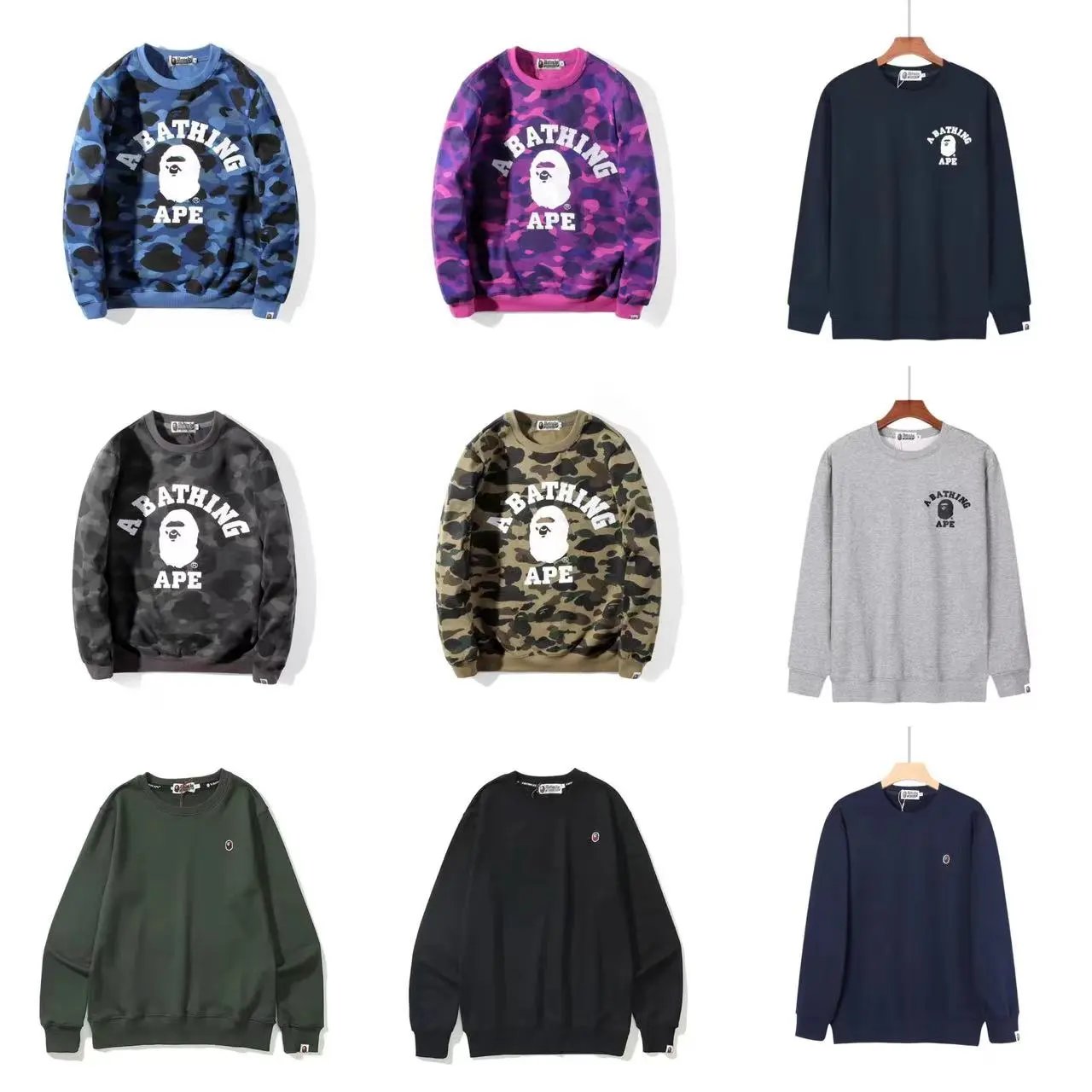 A Bathing Ape Camo Crewneck Sweater