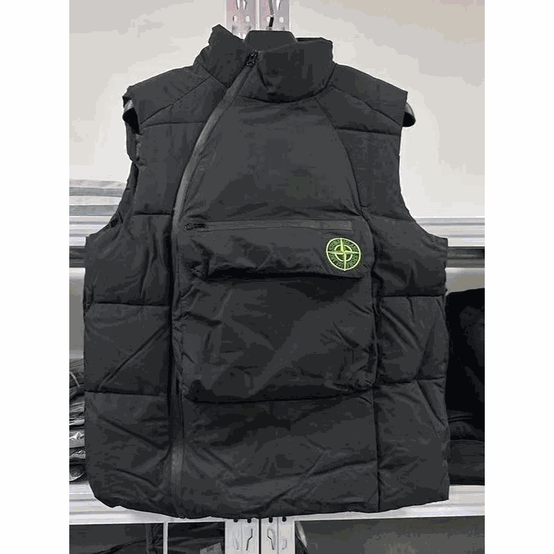 Stone Island Black Puffer Vest