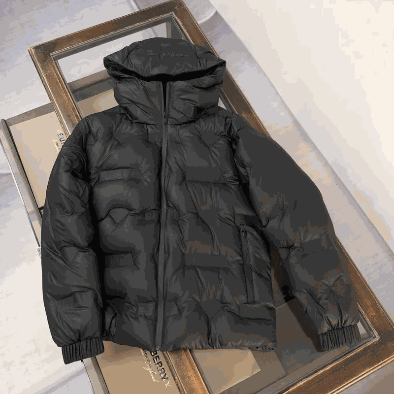 Burberry Black Hooded Puffer Jacket