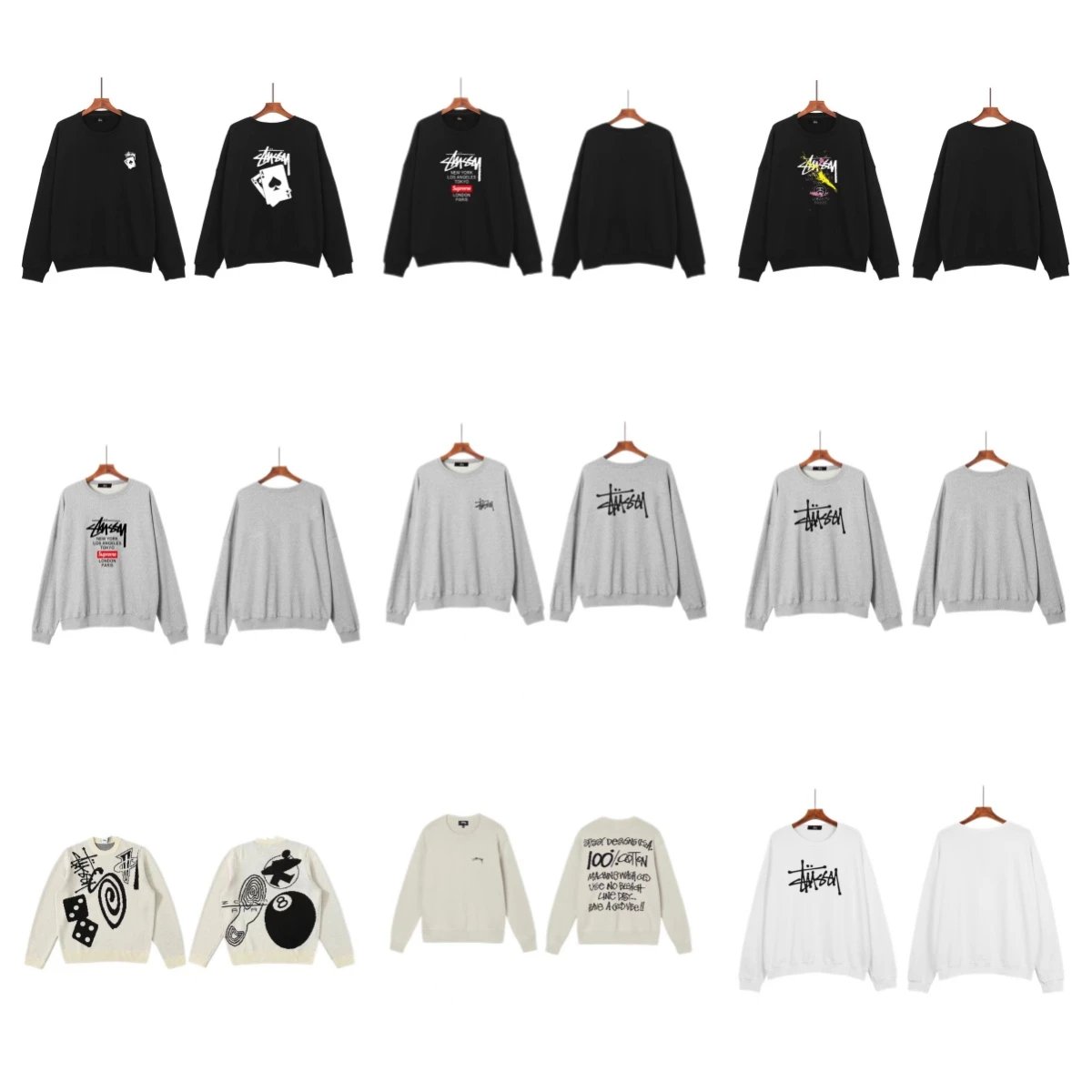 Stussy Black Long Sleeve Sweatshirt