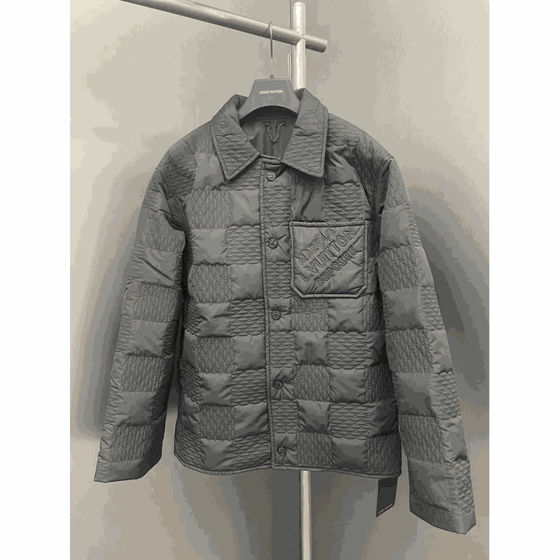 Louis Vuitton Grey Quilted Jacket