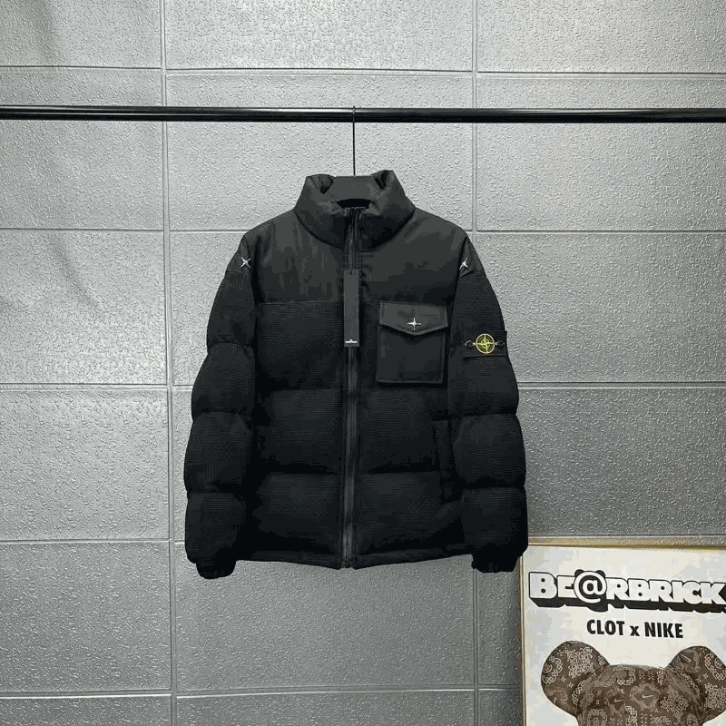 Stone Island Black Puffer Jacket