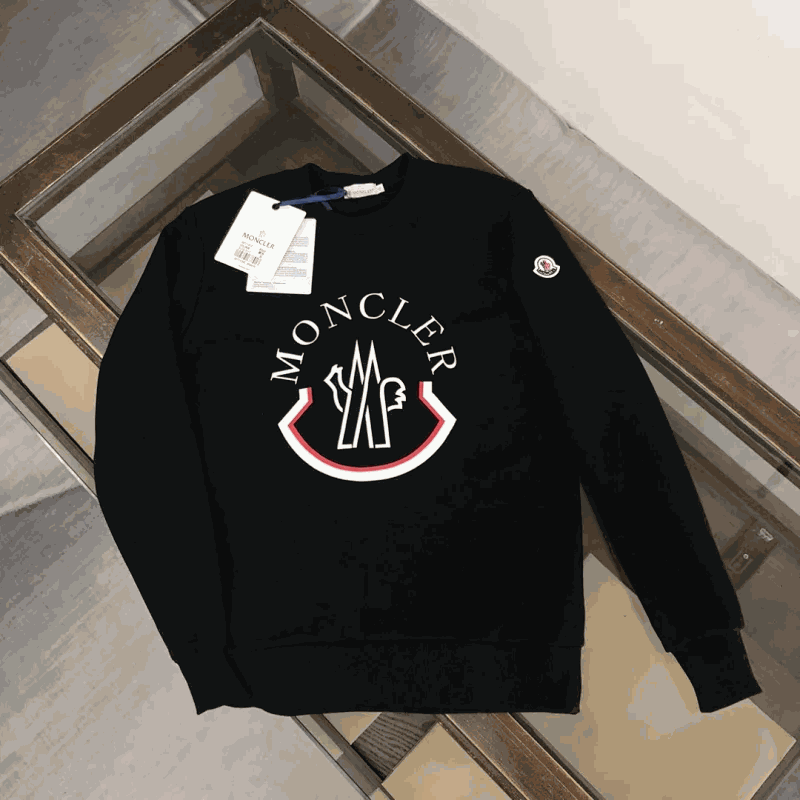 Moncler Black Crewneck Sweatshirt