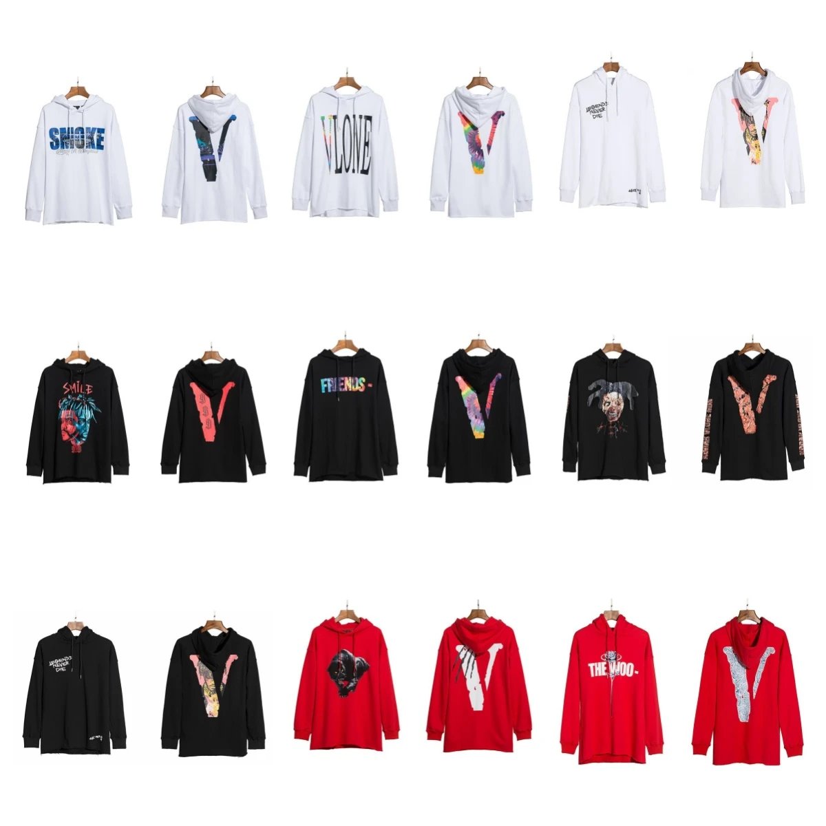 Vlone White Long Sleeve Hoodie