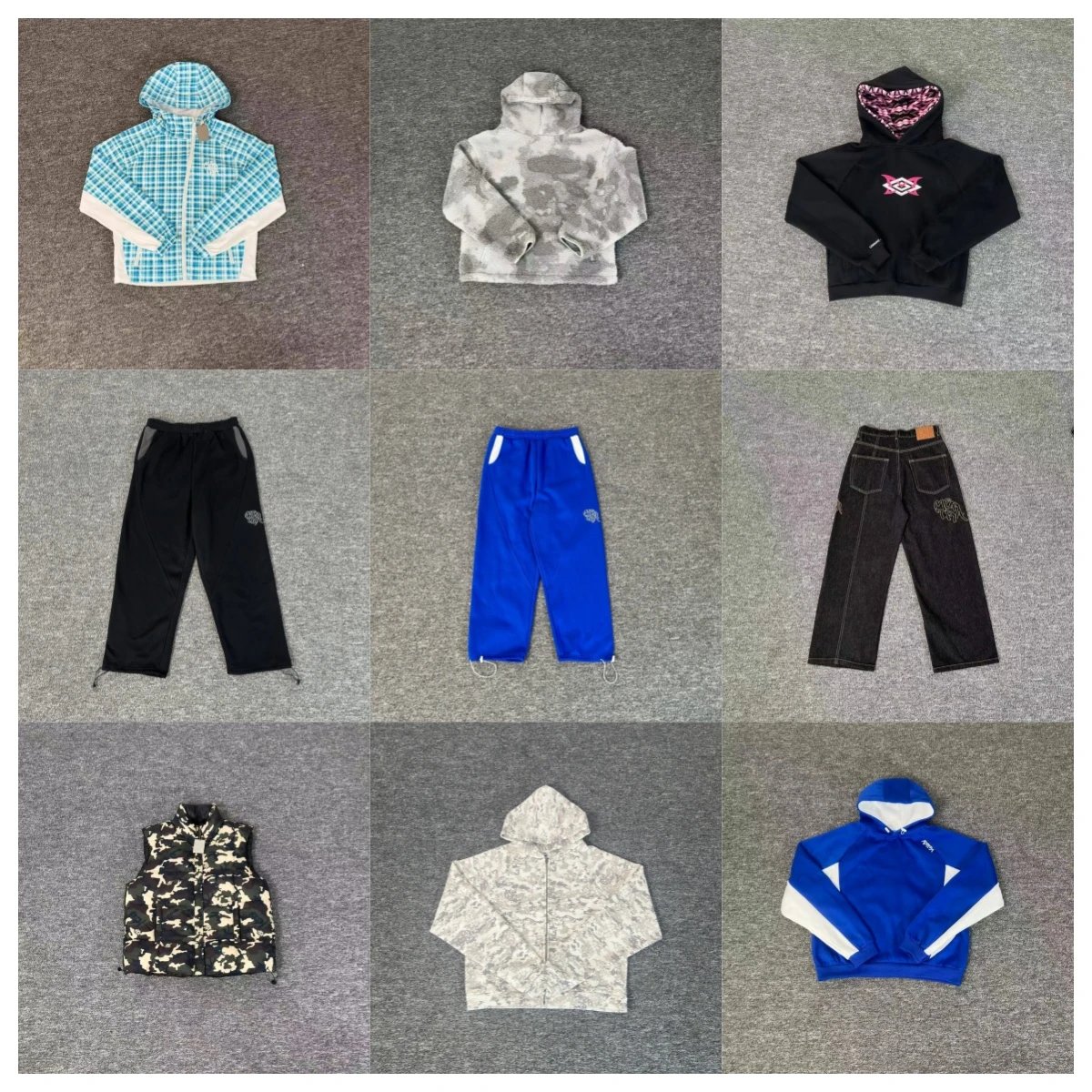Blue Hoodie with Whi